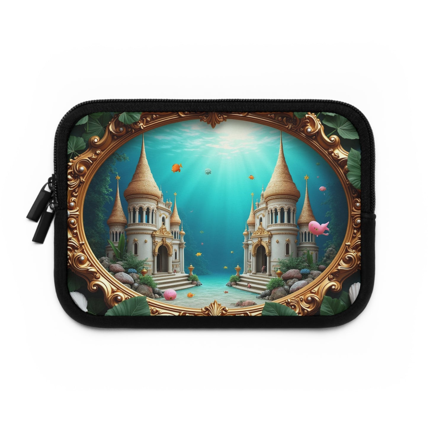 Tropical Laptop Sleeve, 5 Sizes - Perfect for Ocean Lovers & Students / Mermaid Palace, Libyan Sea