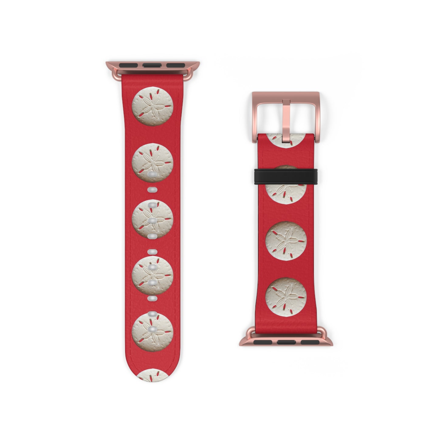 Apple Watch Band - Sand Dollar Parade, dark red