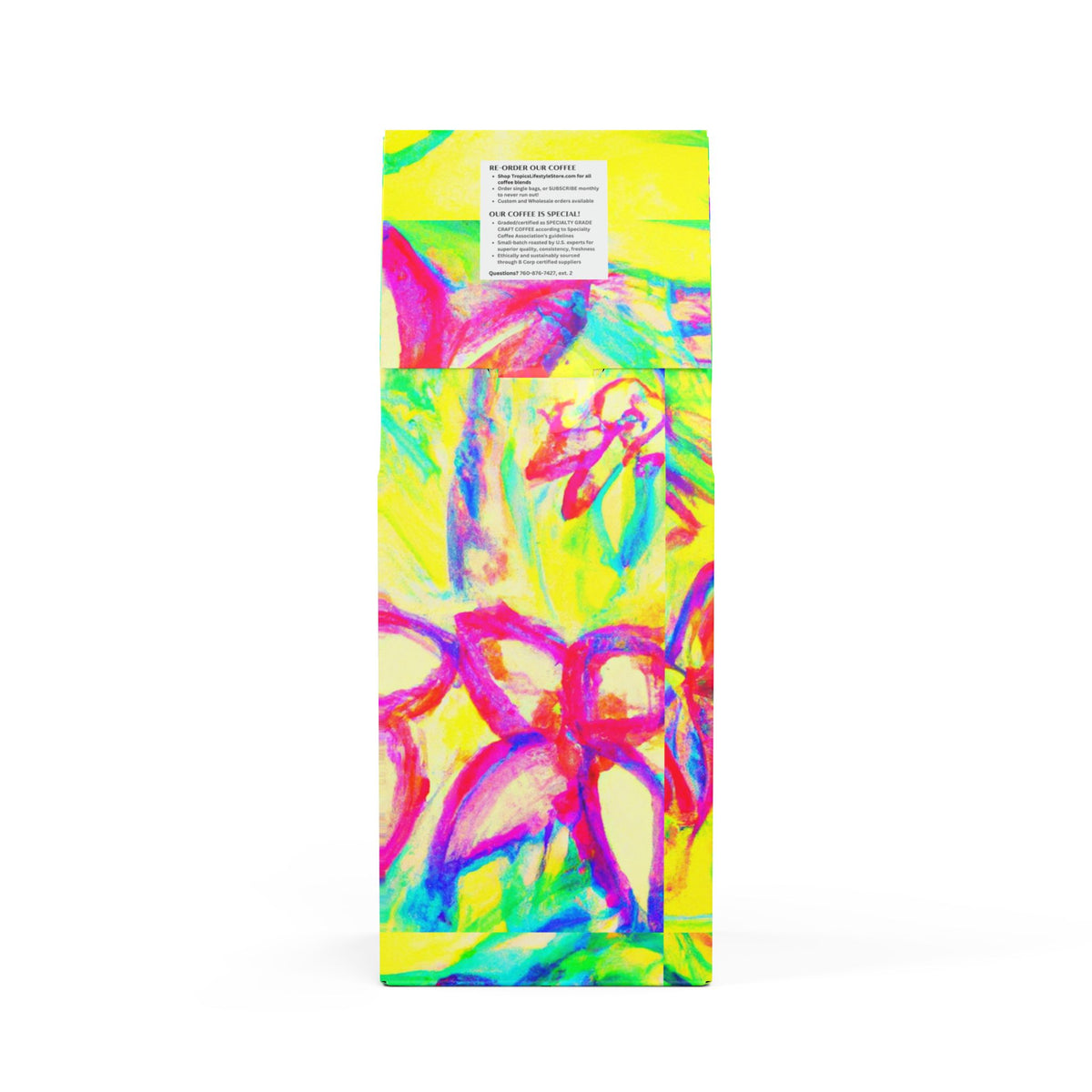 Golden Sands Single Origin™ Coffee (Light-Medium Roast) Specialty Grade / Tropical Doodles, Yellow