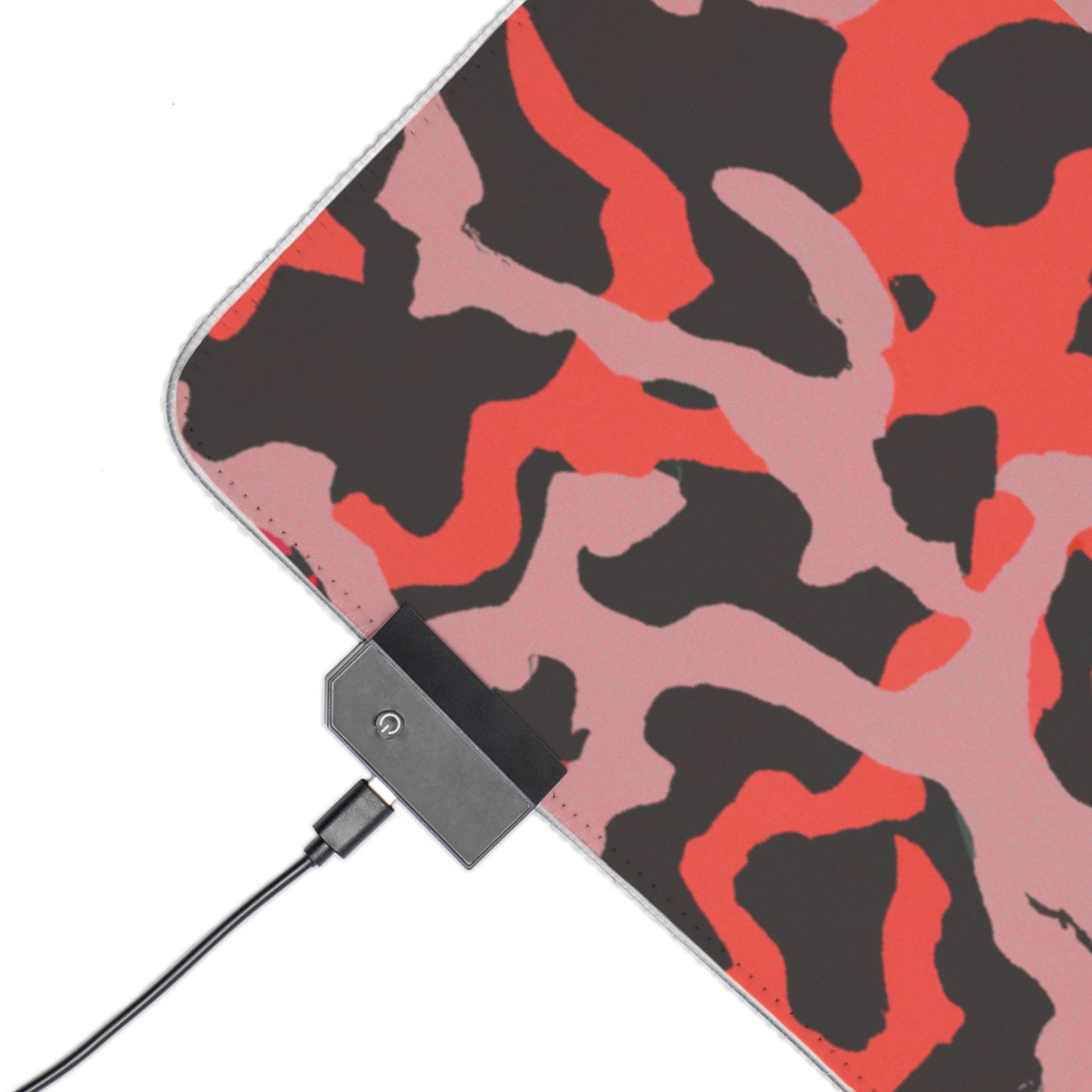 LED Gaming Mouse Pad With Vibrant RGB Lighting, 4 Sizes / Coral Threads, Red