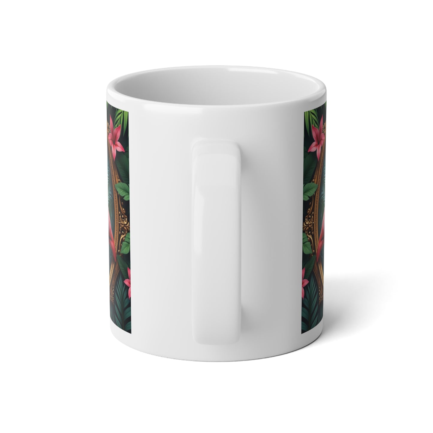 Jumbo Mug, 20oz, Framed Flamingos | Tropical Coffee Cup