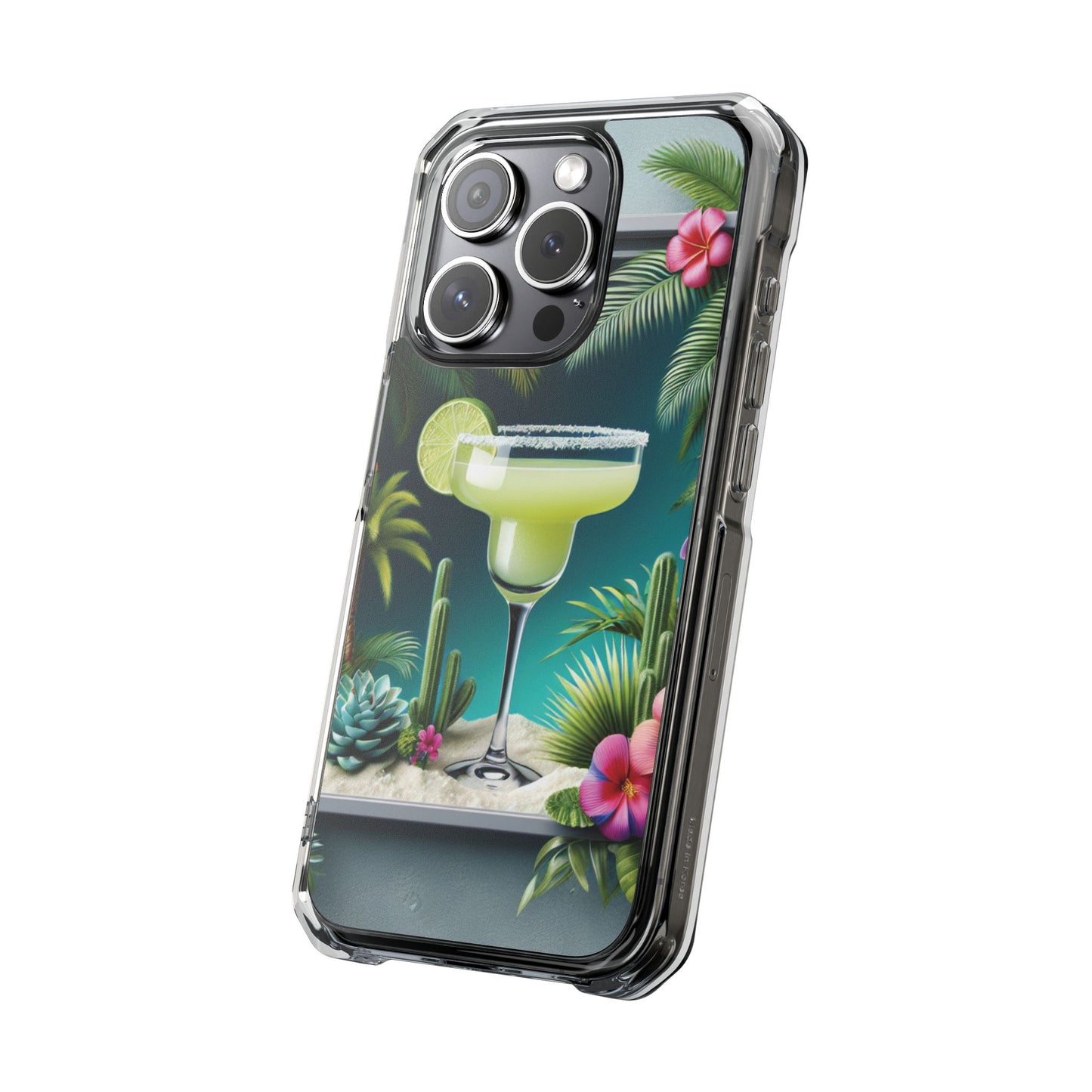 Tropical Margarita Magnetic Clear Phone Case, Many Models