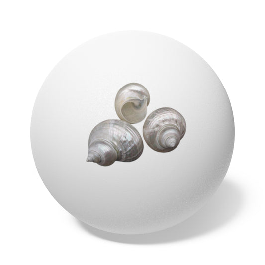 Tropical Paradise Ping Pong Balls - 6 Pack with Real Nautilus Shells