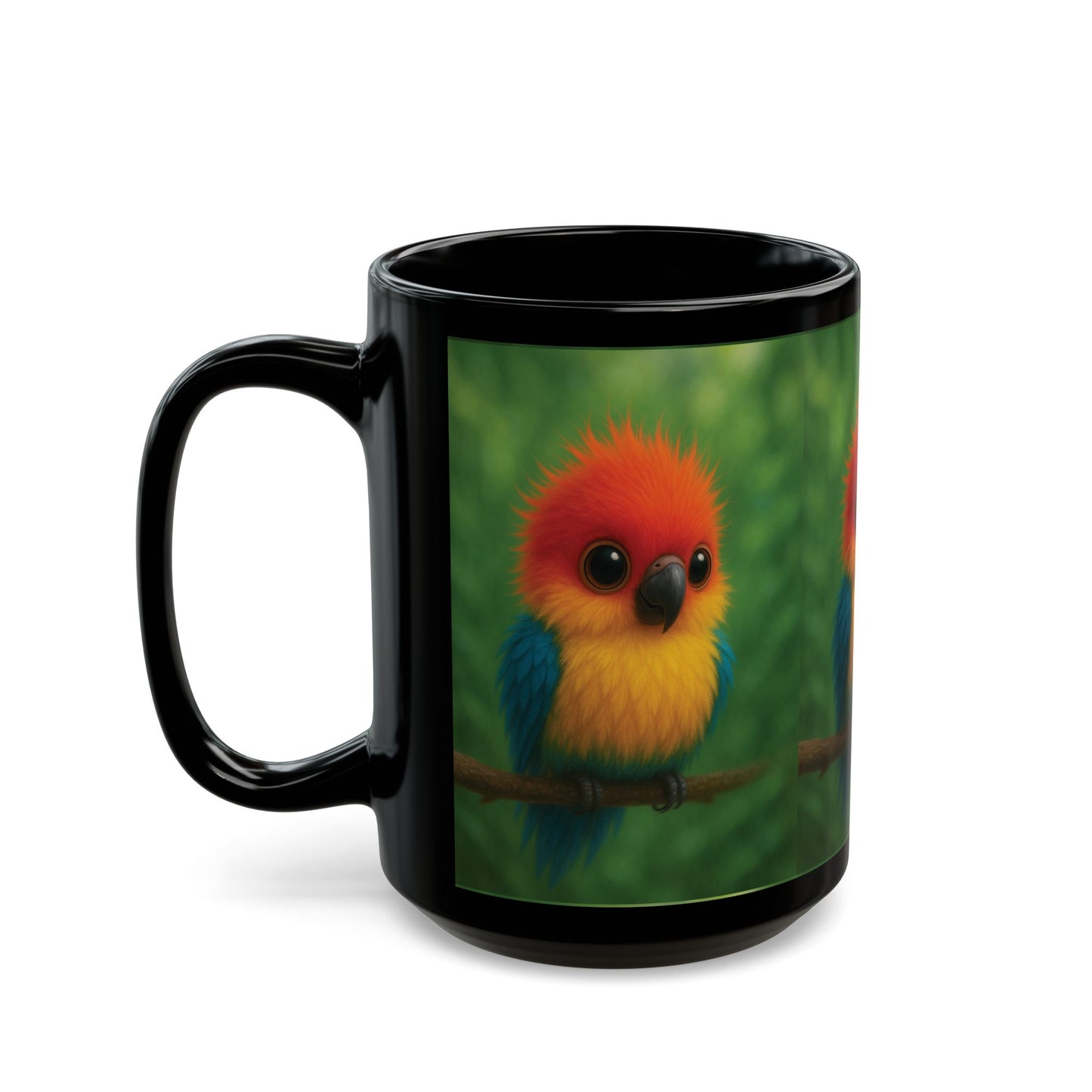 Black Coffee Mug - Baby Parrot