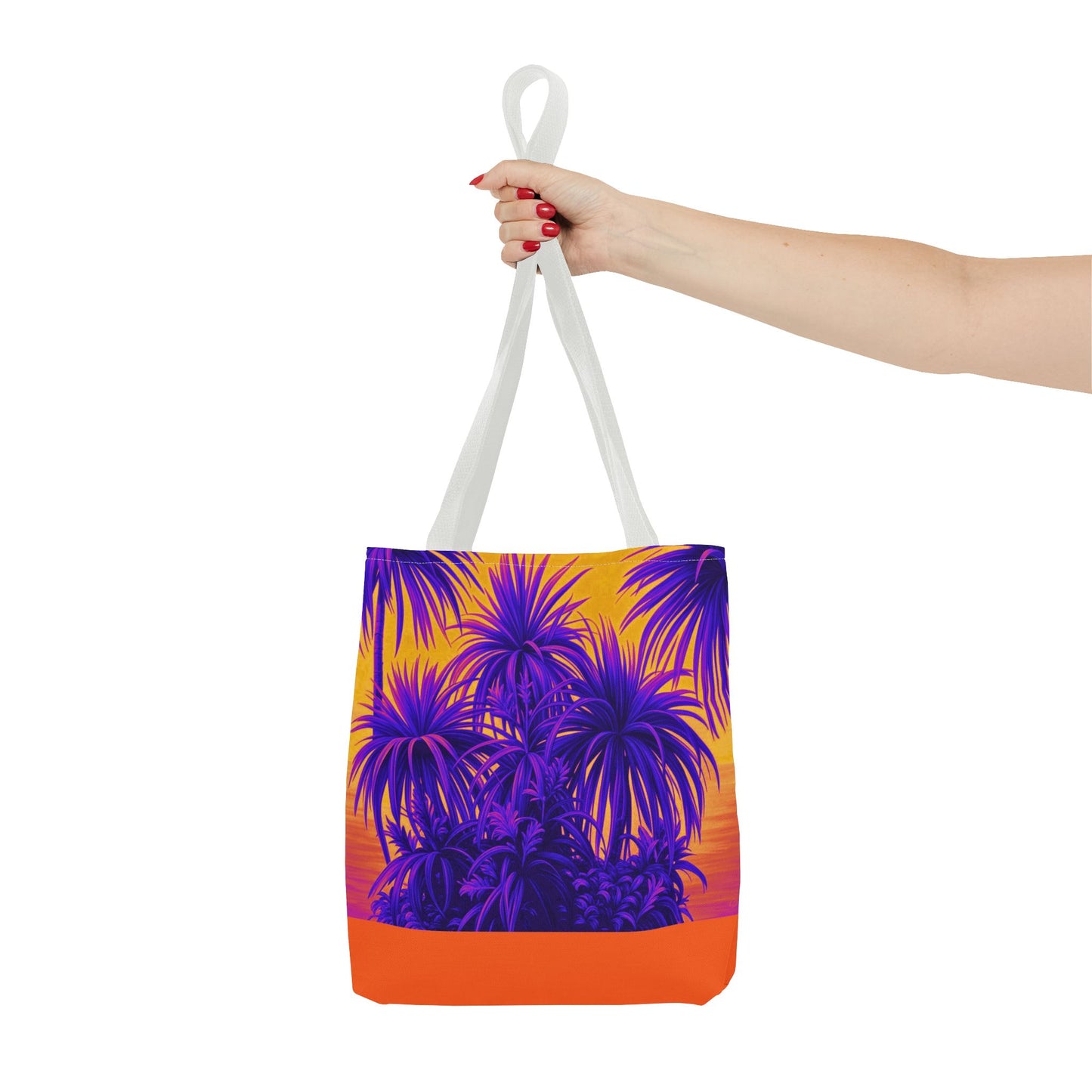 Tiny Palm Island Pop/Orange Tote Bag - 3 Sizes