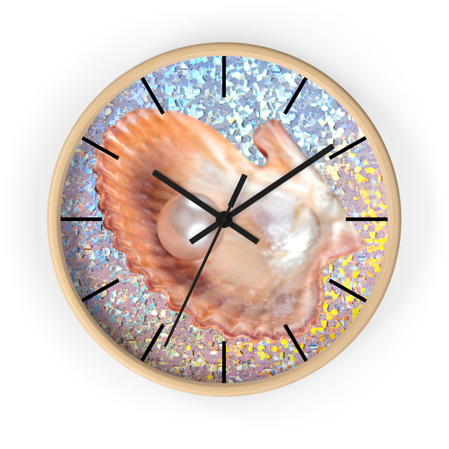 Wall Clock, Disco Peach Pearl Oyster, Hands/Base Variants