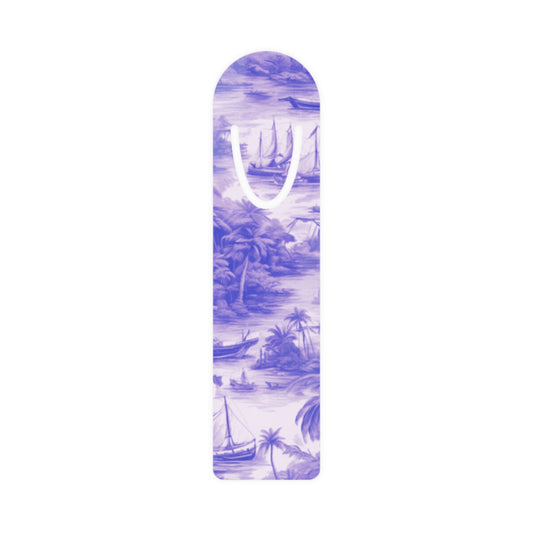 Bookmark - Aluminum, Tropical Toile, Purple