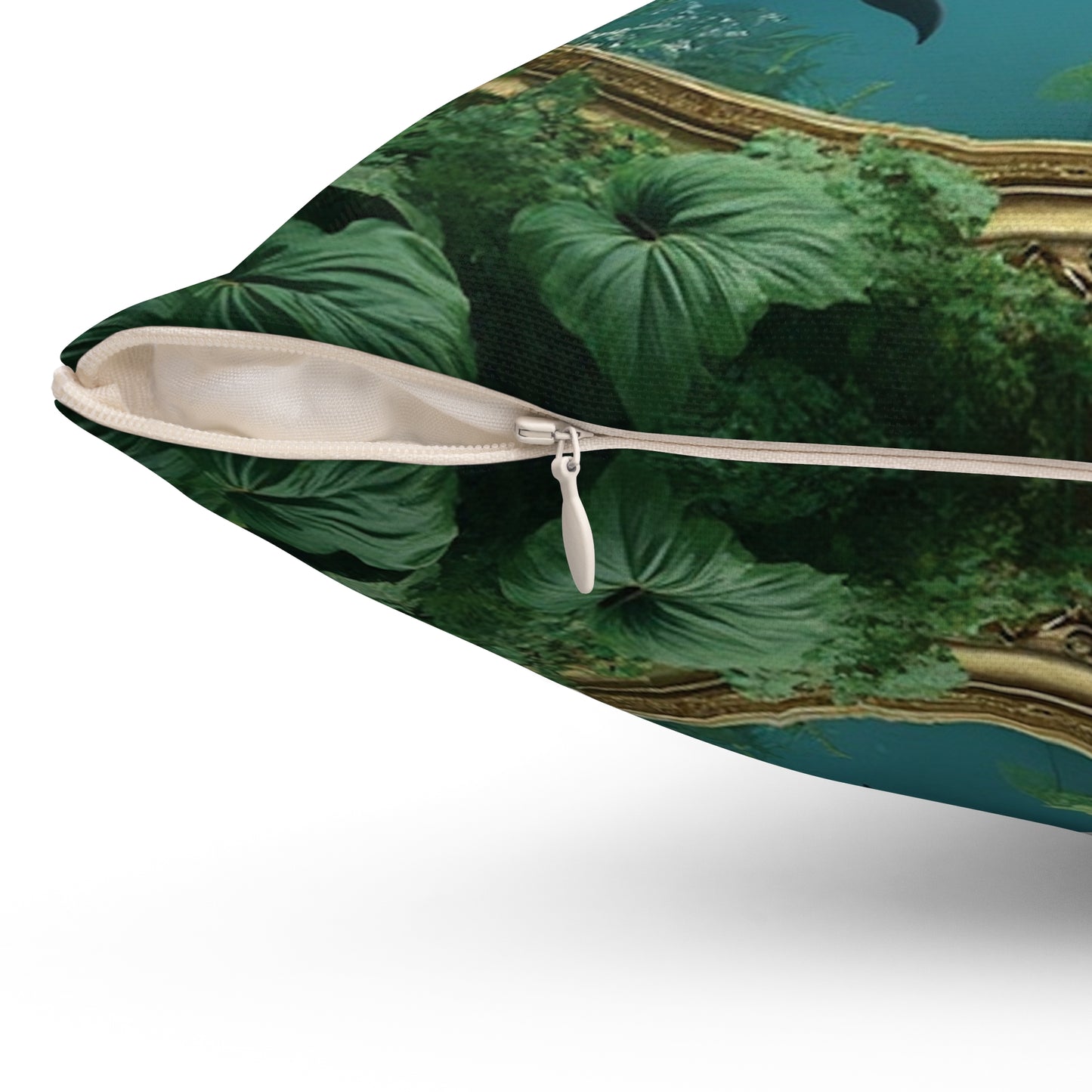 Decorative Pillow - Accent Cushion, 4 Sizes / Framed Dolphins