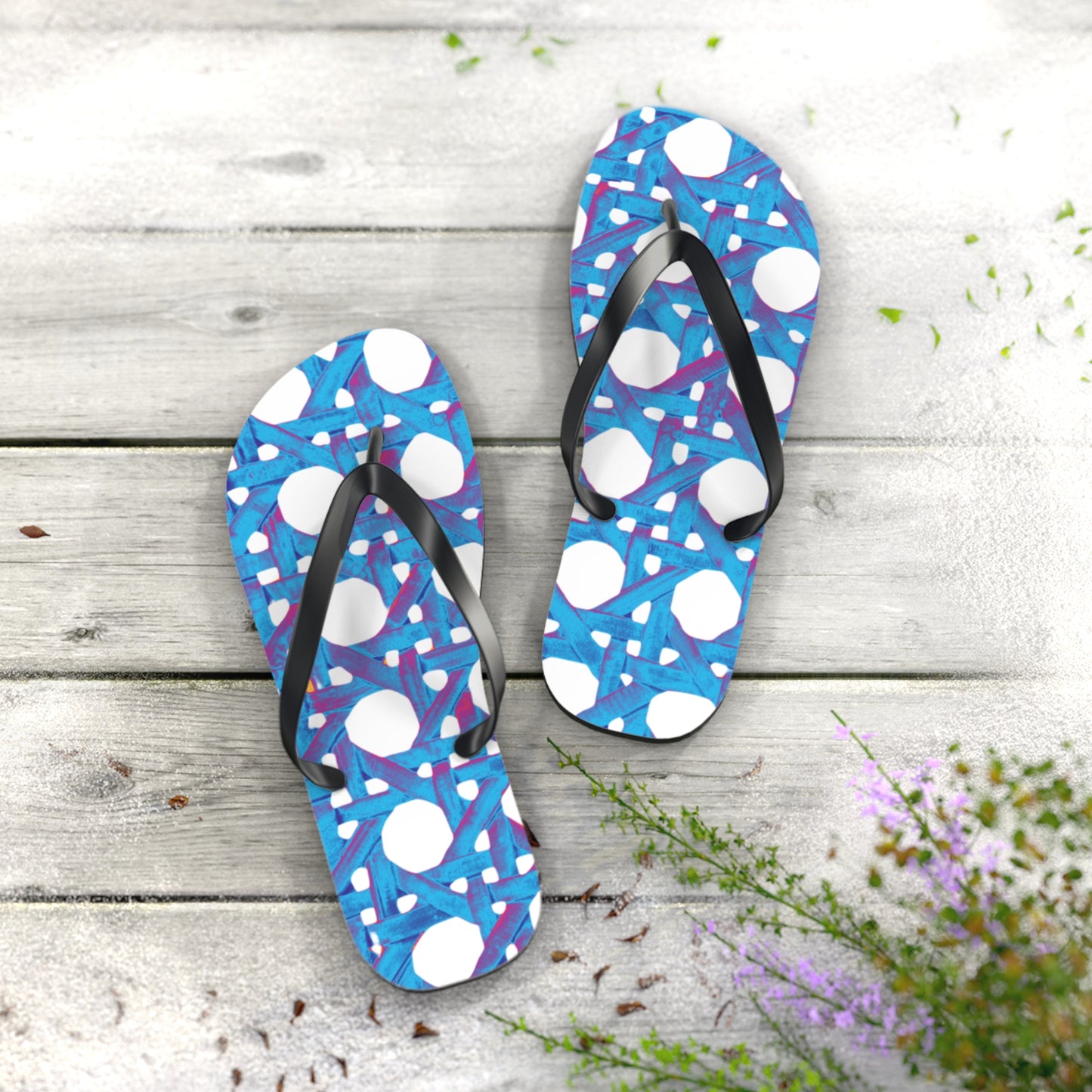 Flip Flops - Beach Chair Wicker, Amethyst