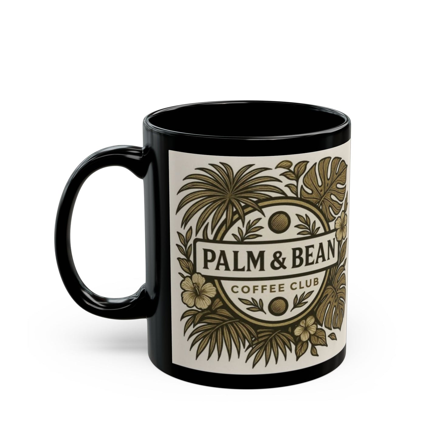 Black Coffee Mug - Palm & Bean Coffee Club