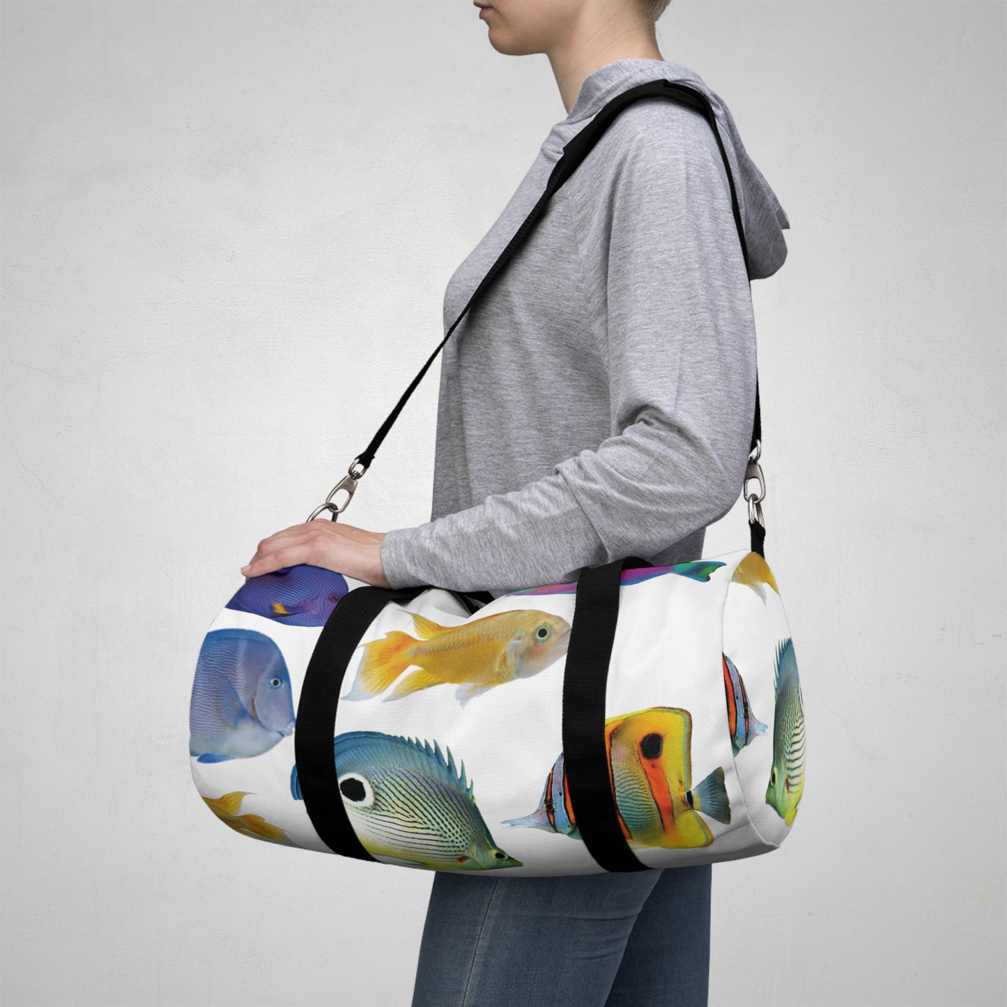 Tropical Rainforest Duffel Bag - Perfect for Travel and Gym / School of Fish