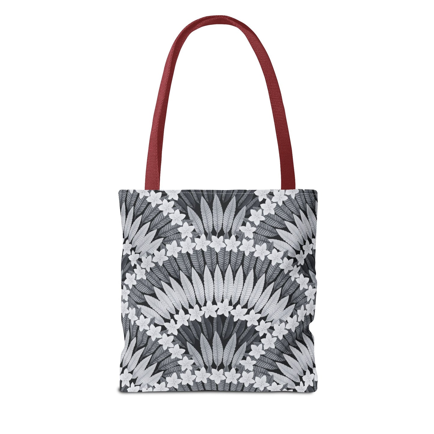 Plumeria and Palms BlackTote Bag - 3 Sizes