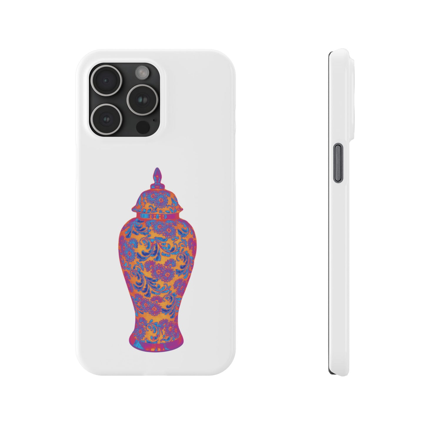 Slim Phone Cases - Heatwave Ginger Jar, white