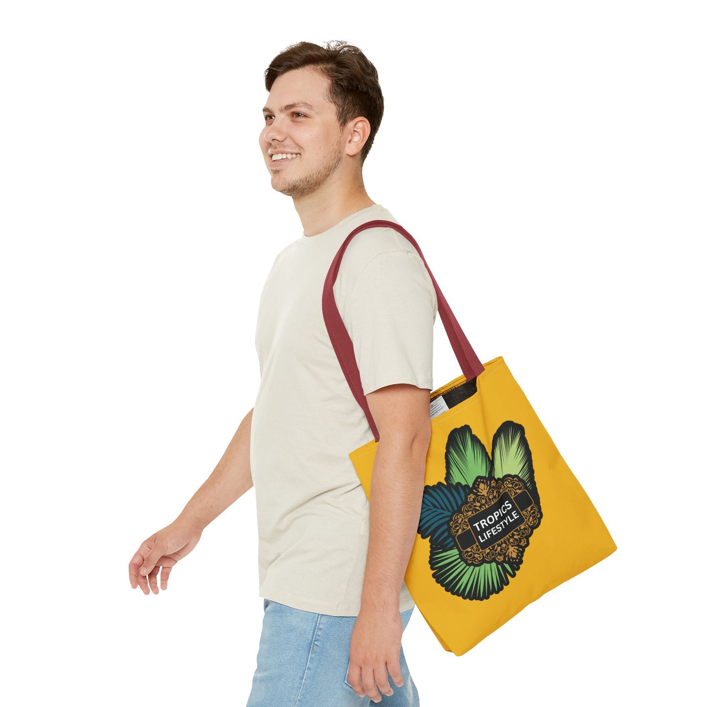 Elegant Tropics Lifestyle Logo Tote Bag - 3 Sizes, Yellow