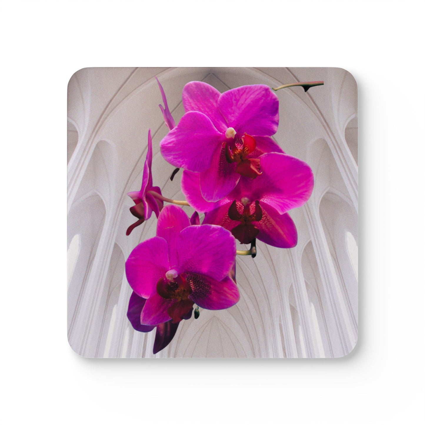 Coaster Set - Purple Orchids / Gothic