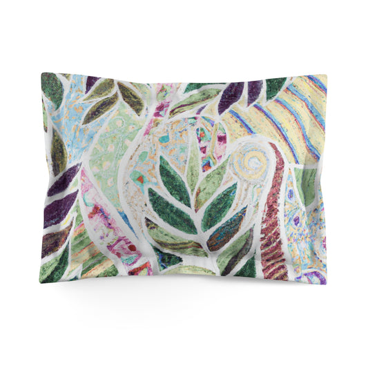Microfiber Pillow Sham, 2 Sizes | Tropical Vibes for Relaxation / Amazon Whimsy, Vintage