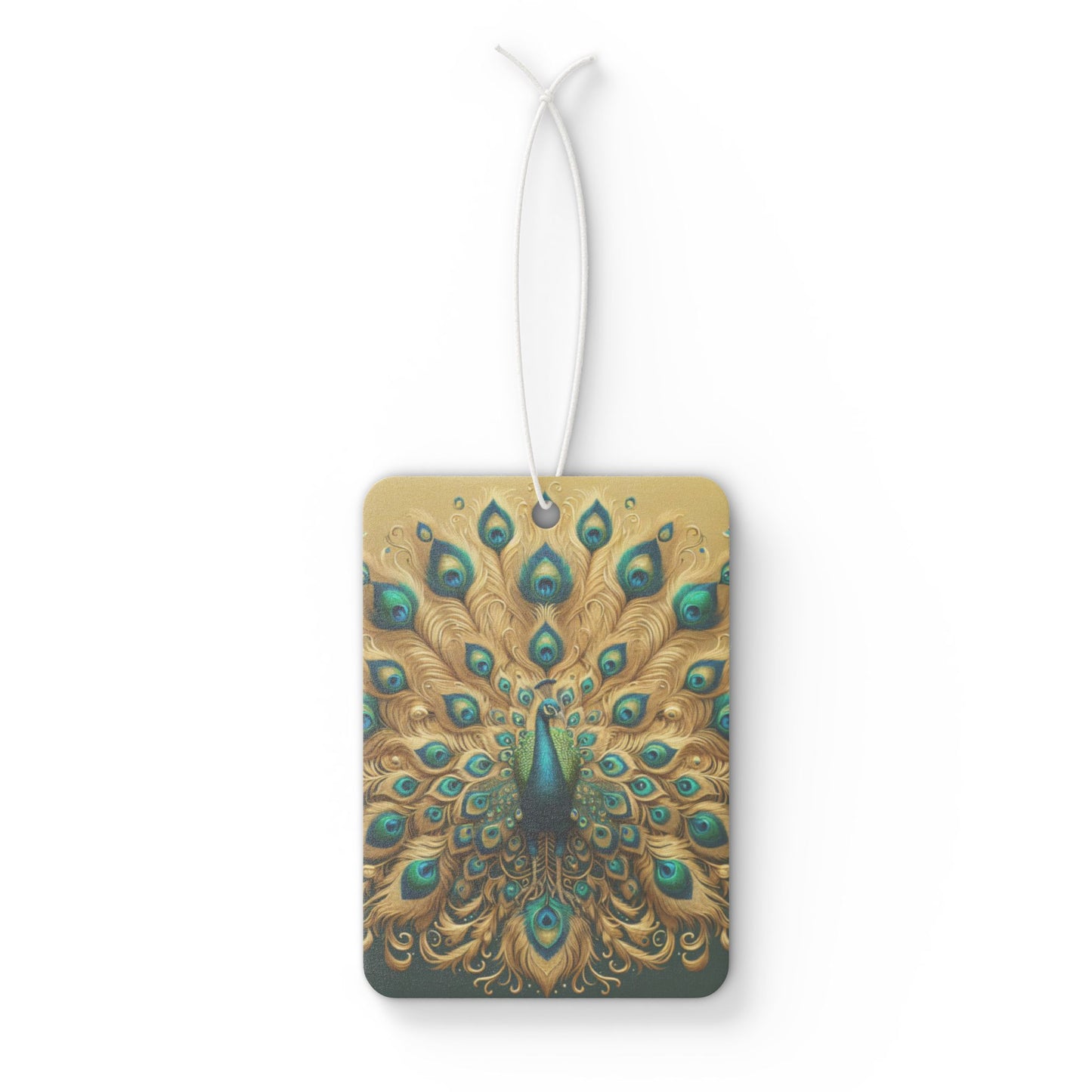 Car Air Freshener - Gold Peacock