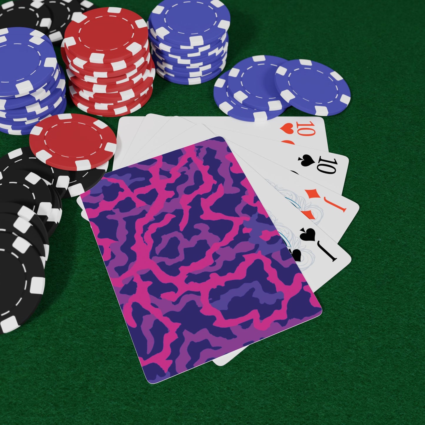 Poker Playing Cards - Coral Threads/Heatwave
