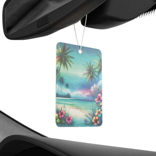 Morning Beach Car Air Freshener - Vibrant Tropical Aromatic Décor