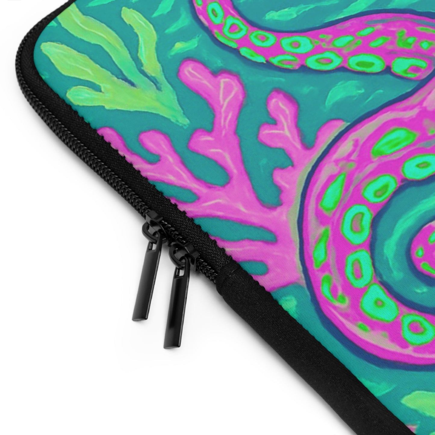 Tropical Laptop Sleeve, 5 Sizes - Perfect for Beach Lovers & Students / Octopus Kraken Joe, Purple