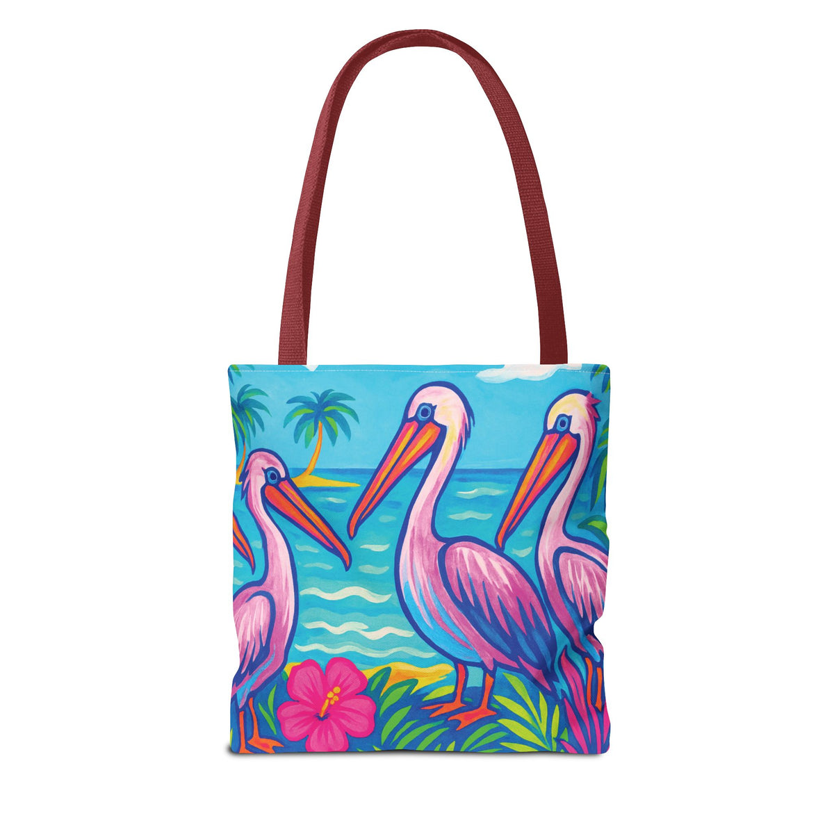 Beach Pelican Party Tote Bag - 3 Sizes