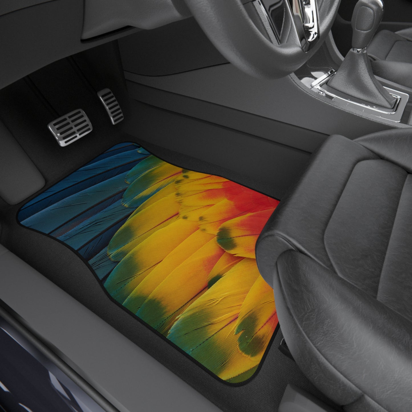 Tropical Macaw Feathers Front Car Mats - SET of 2