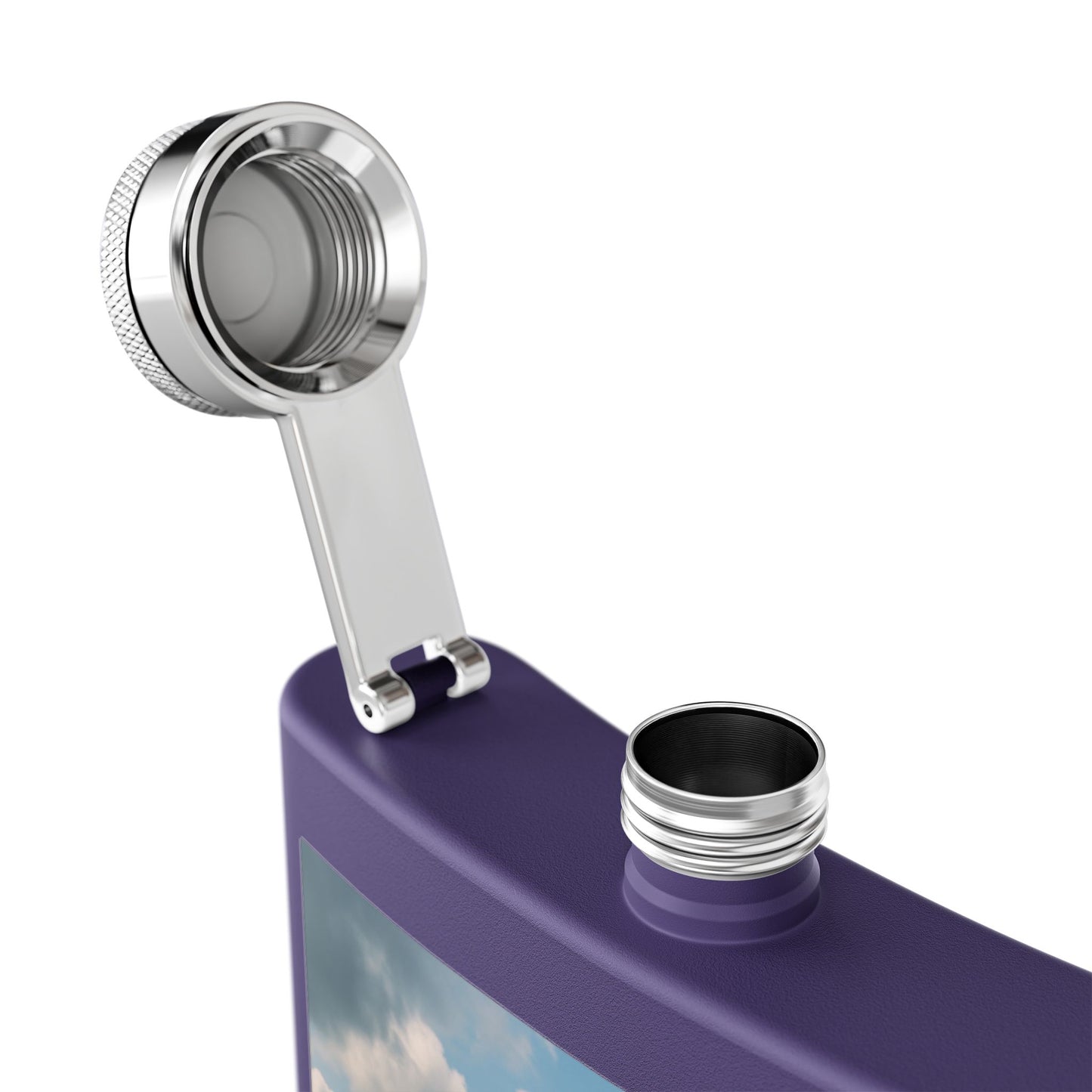 Tropical Stainless Steel 6 oz. Flask, Many Colors  – UFO and Dolphin