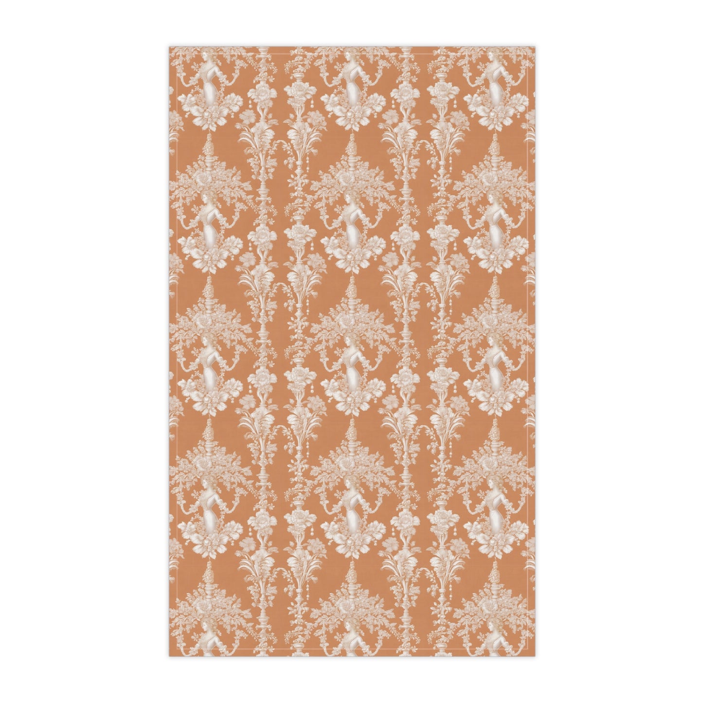 Tropical Tea Towels – Paradise Kitchen Decor / Pearl Lady Toile, Melon