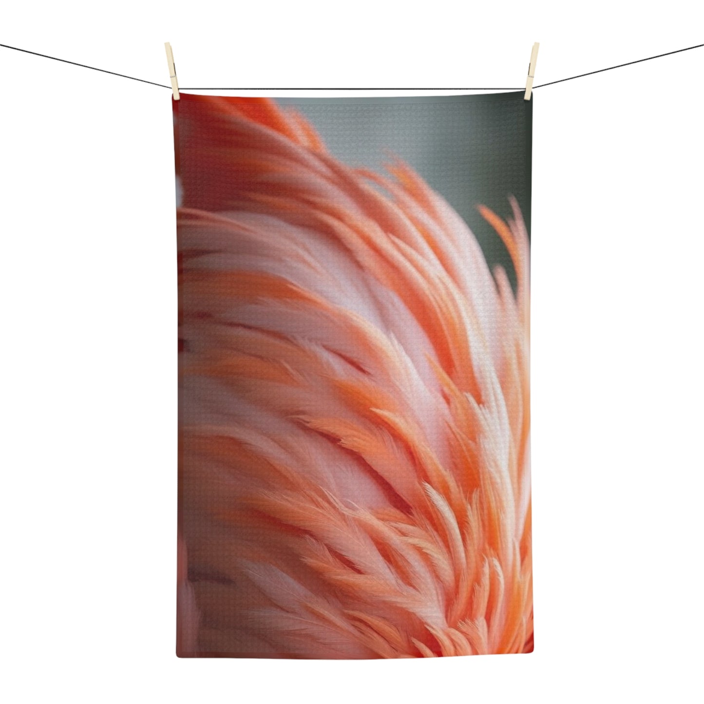 Microfiber Coffee/Tea Towel — Flamingo Feathers