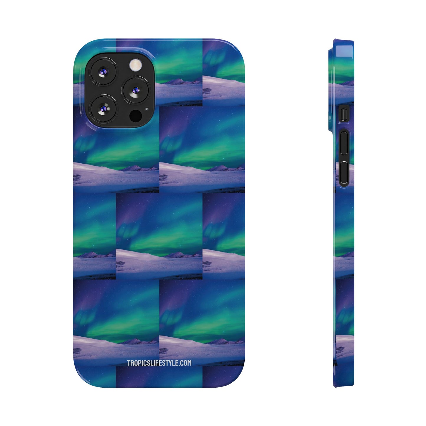 Slim Phone Cases - Cold Ocean Lights, Peacock