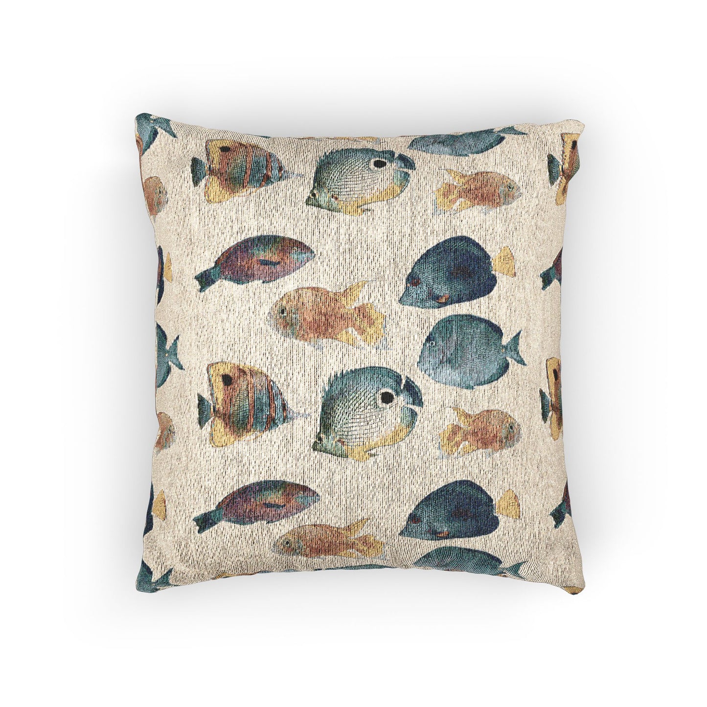 Woven Pillow, 17"W x 18"L ~ School of Fish