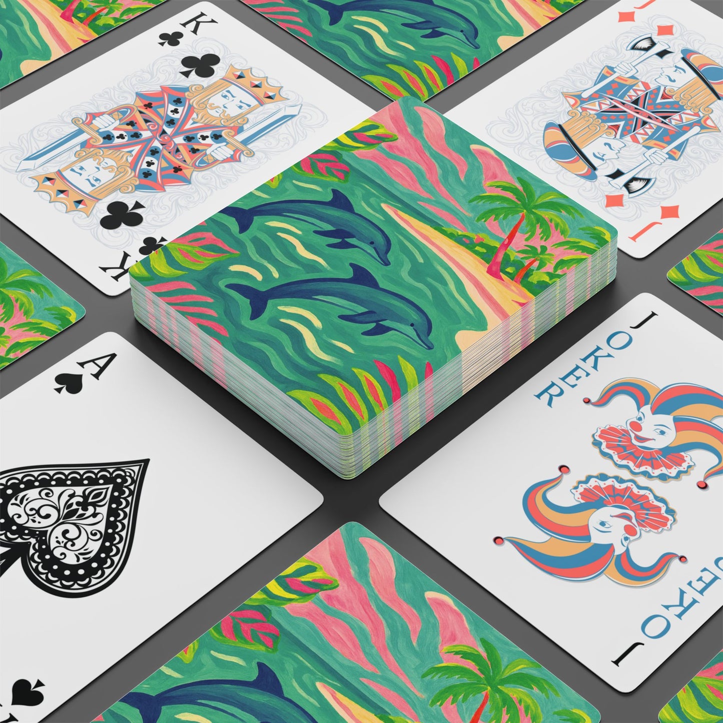 Poker Playing Cards - Jumping Dolphins