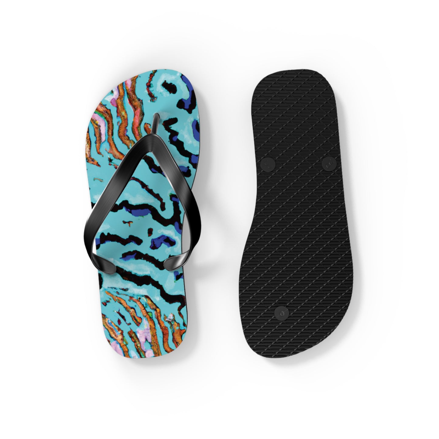 Flip Flops - Wild Coral Reef, Turquoise