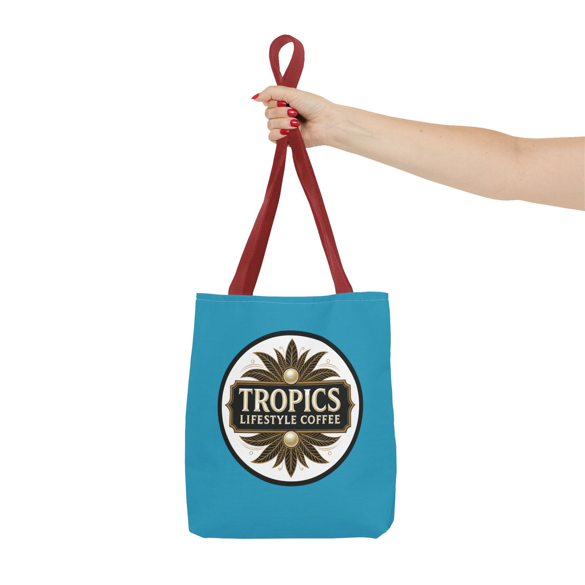 Tropics Lifestyle Coffee Tote Bag - 3 Sizes / Turquoise