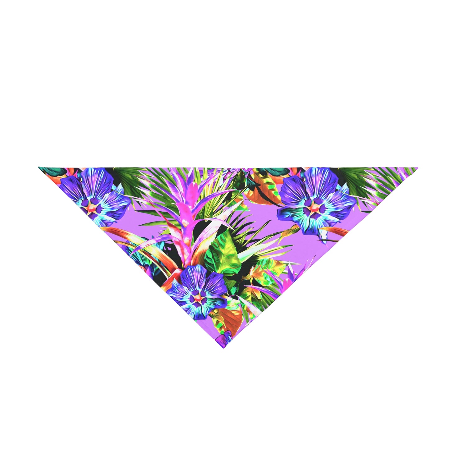 Pink Plant Palooza Tropical Pet Bandana, 2 Sizes - Stylish accessory for dogs & cats