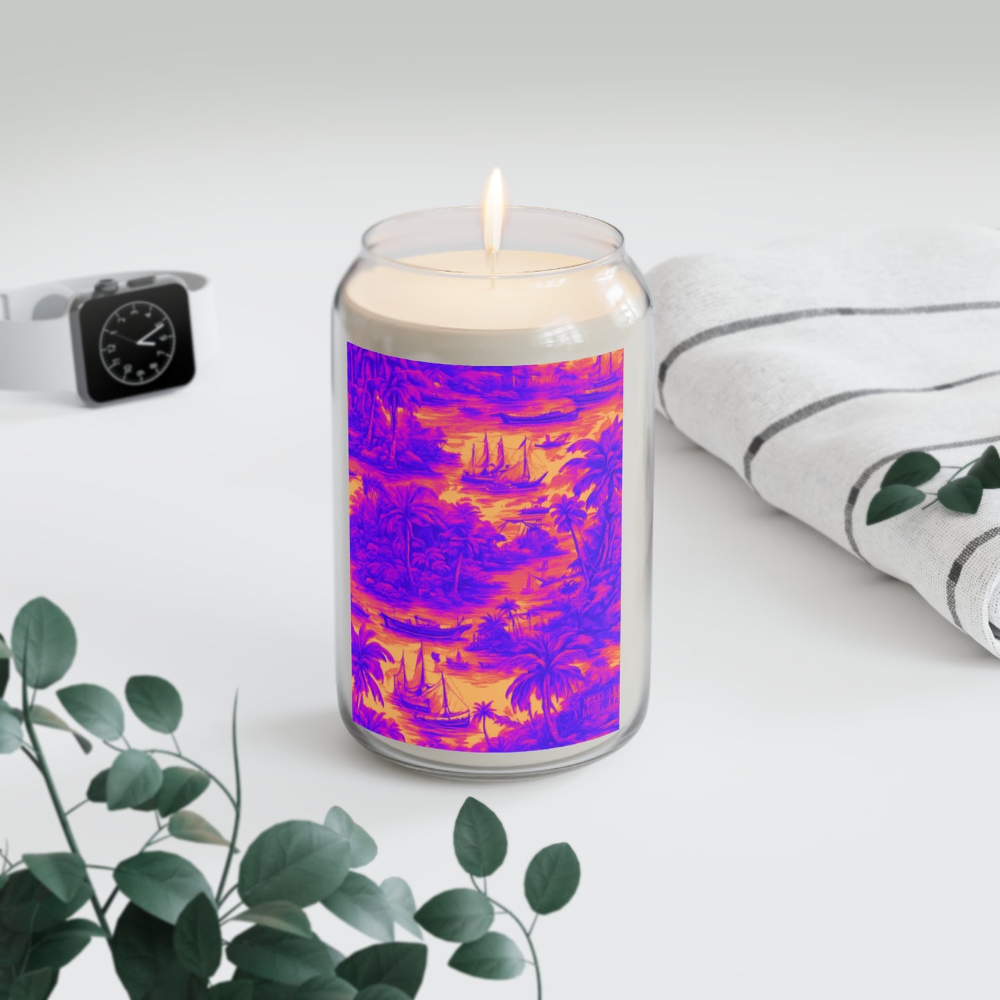 Scented Candle, 13.75oz - Crazy Cool Tropical Toile