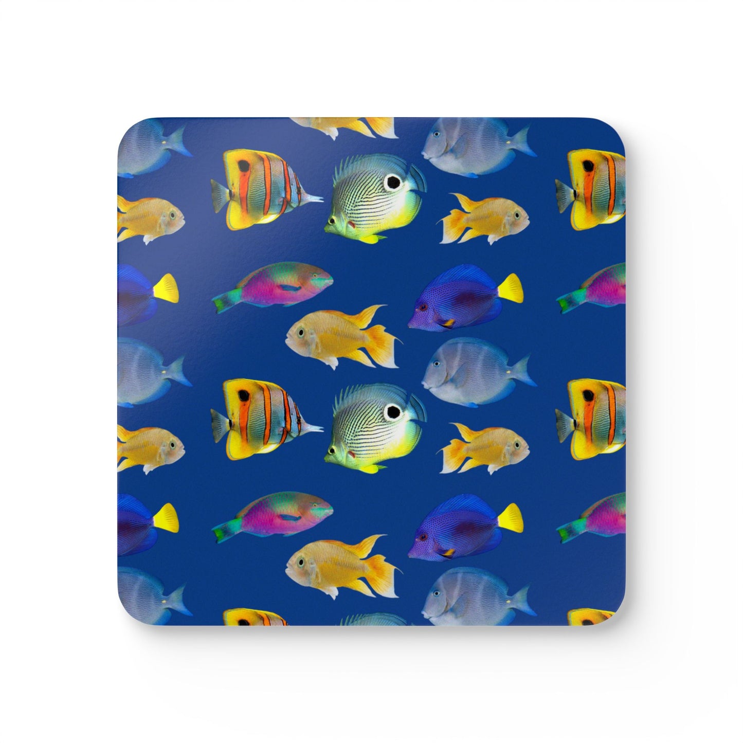 Coaster Set - School of Fish/Dark Blue