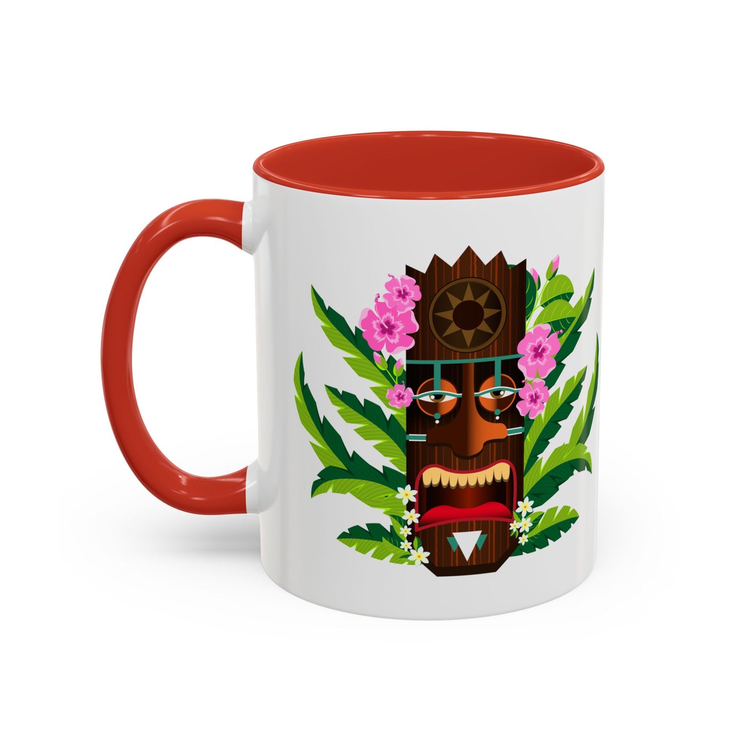 Accent Coffee Mug (11, 15oz), 8 Colors - Tiki Boss Nani