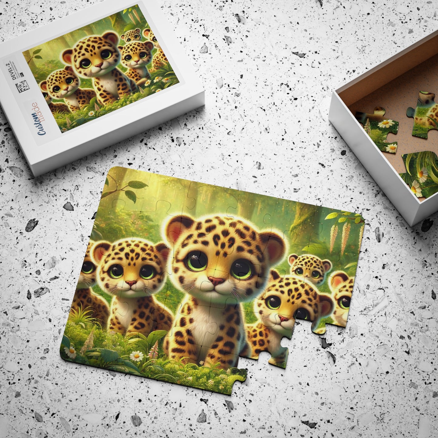 Tropical Kids' Puzzle - 30-Piece Puzzle for Fun and Learning / Baby Jaguar Party