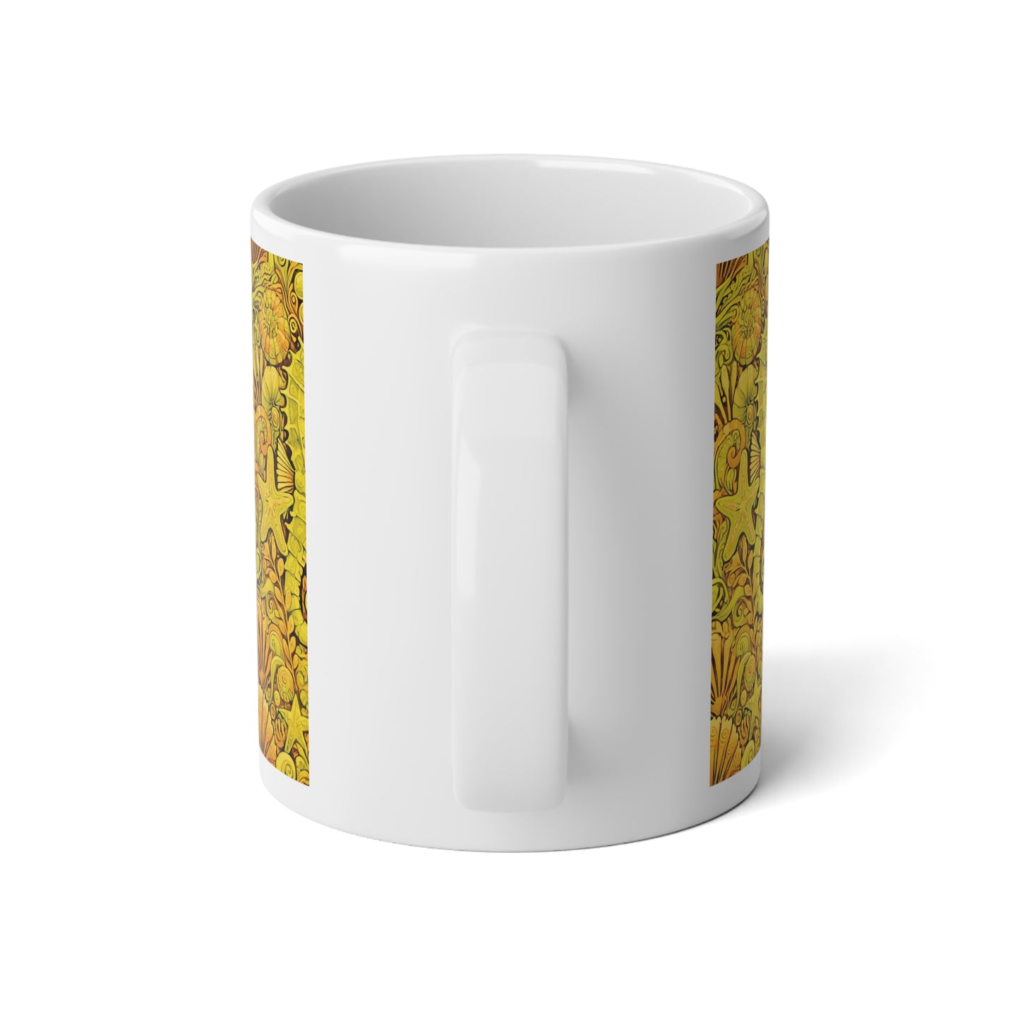 Jumbo Mug, 20 oz | Seahorse Trio, Yellow