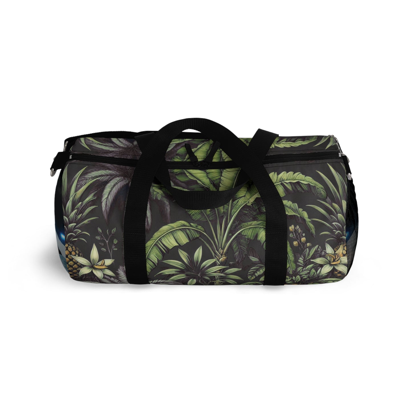 Tropical Duffel Bag - Perfect for Travel and Gym / Tropical Fruit, Black