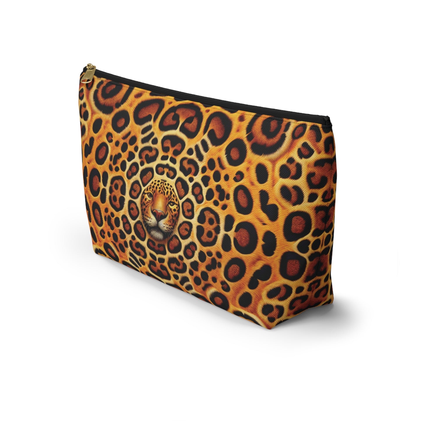 Tropical Accessory Pouch, 2 sizes | Makeup Bag | Perfect for Travel & Everyday Use / Kaleido Jaguar Spots