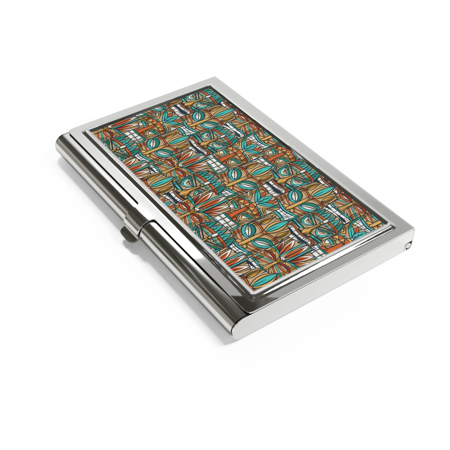 Business Card Holder - Turquoise Tiki Party