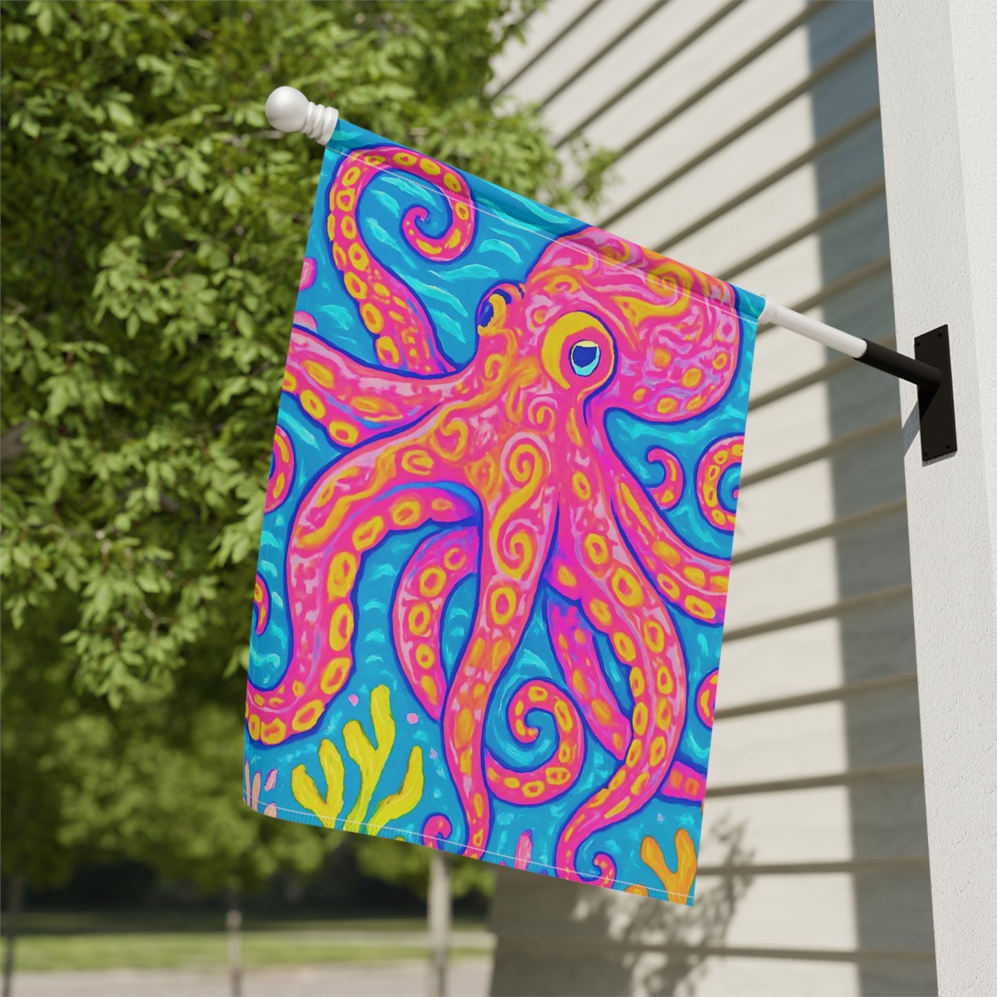 Tropical Garden Flag - Perfect for Outdoor Decor / Octopus Kraken Joe