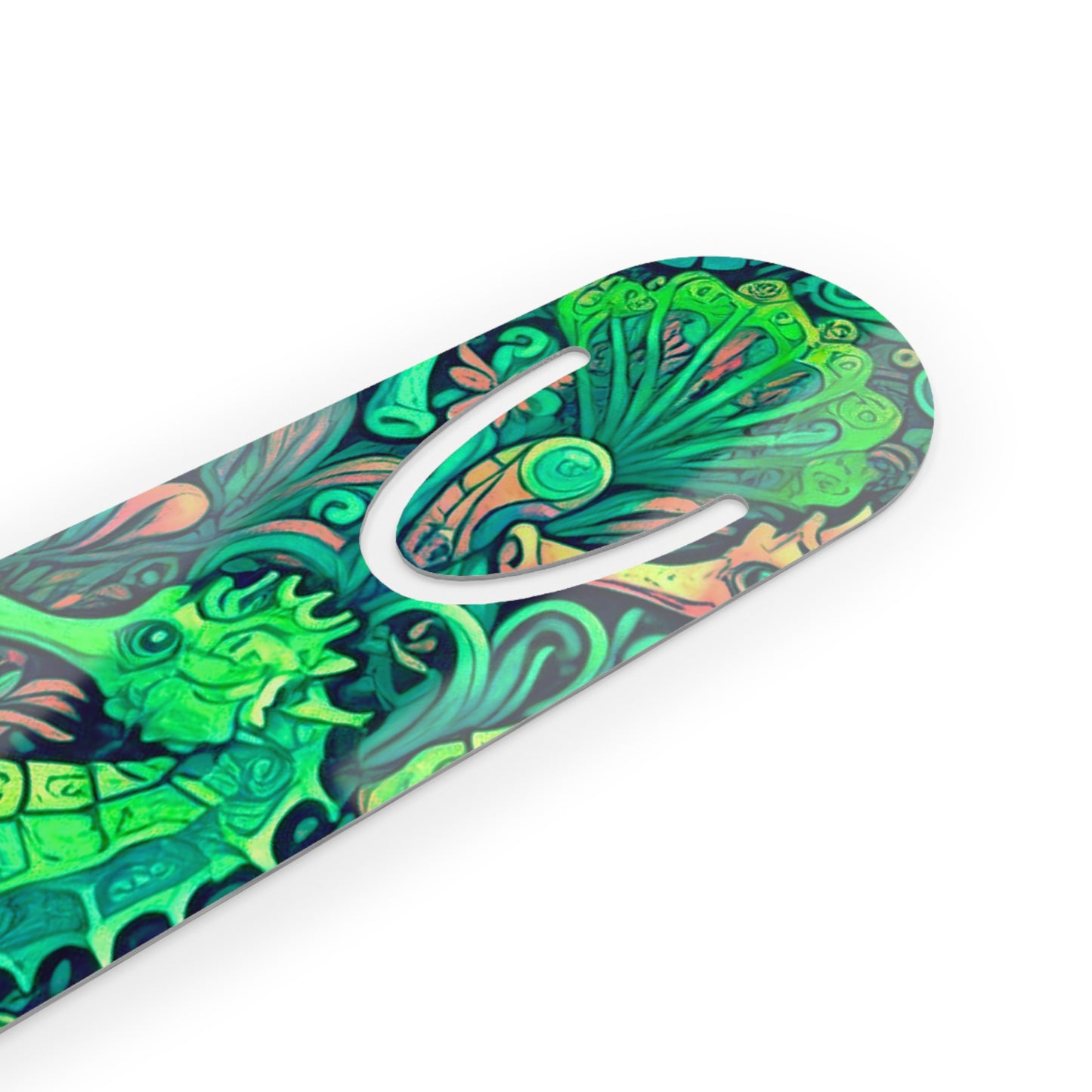 Bookmark - Aluminum, Sally the Seahorse / Hot Lime