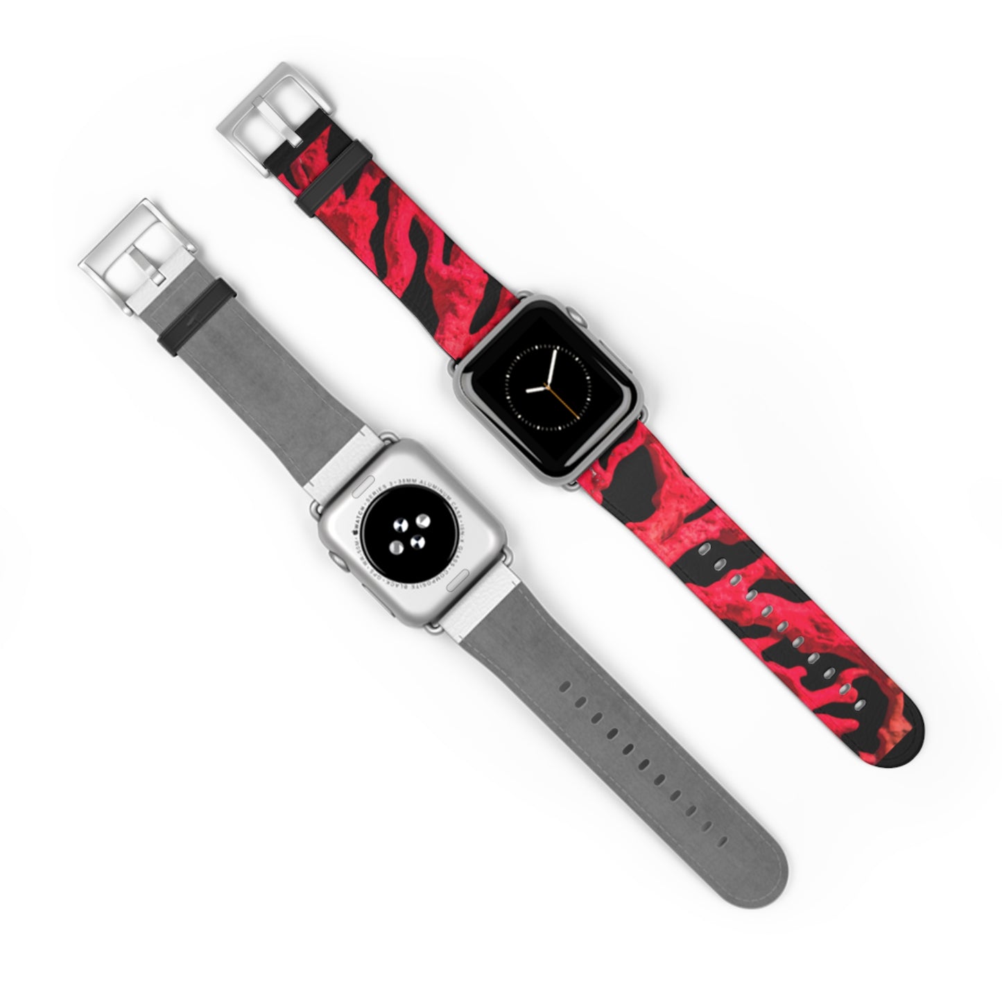 Apple Watch Band - Red Coral, black background