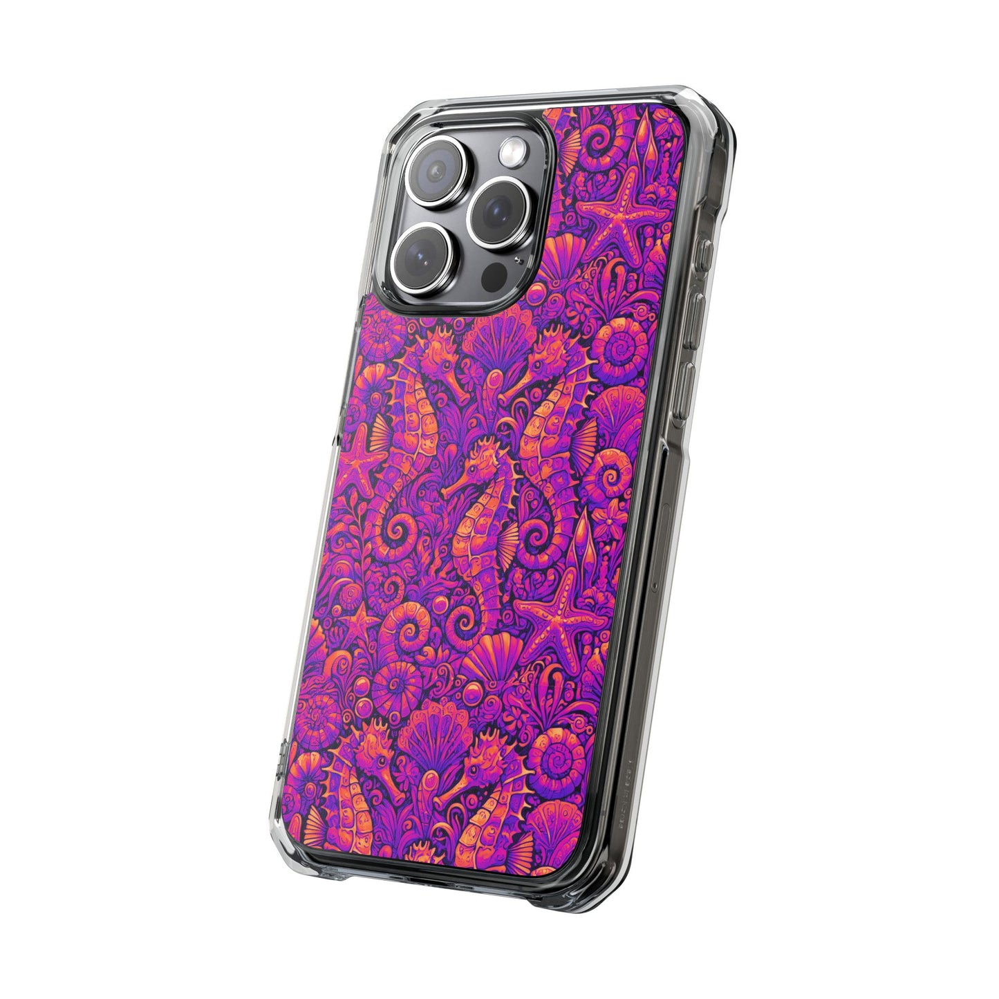 Seahorses/Heatwave Magnetic Clear Phone Case, Many Models