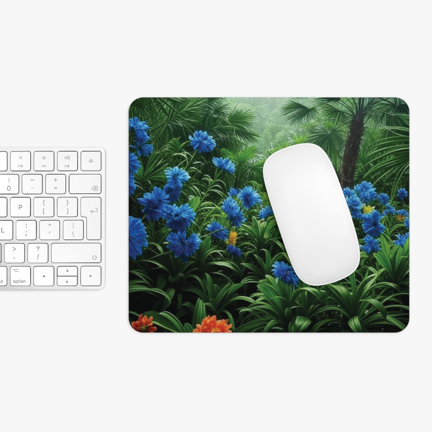 Tropical Mouse Pad, 2 Shapes - Beach Vibes for Home Office & Gamer / After a Rainforest Rain