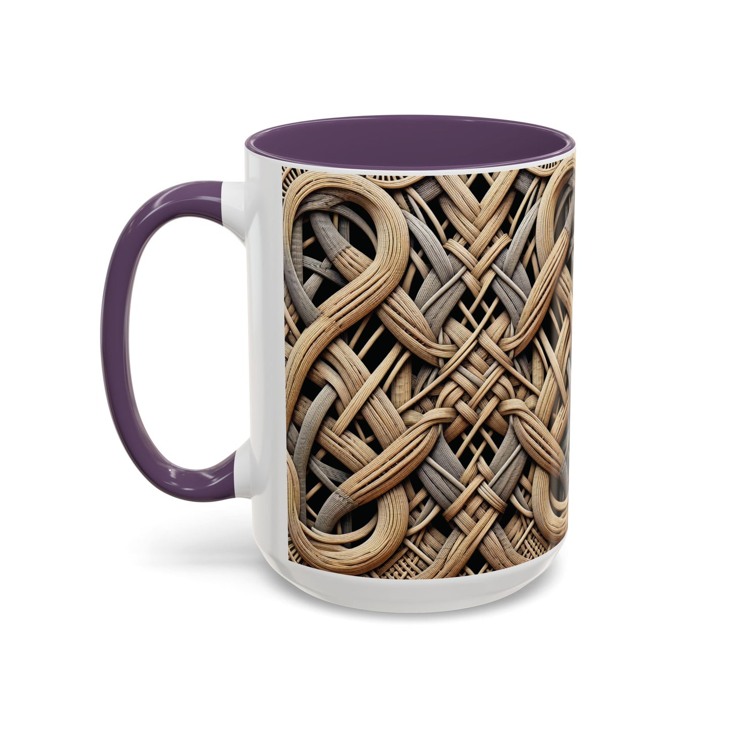 Accent Coffee Mug (11, 15oz), 8 Colors - Beach Wicker