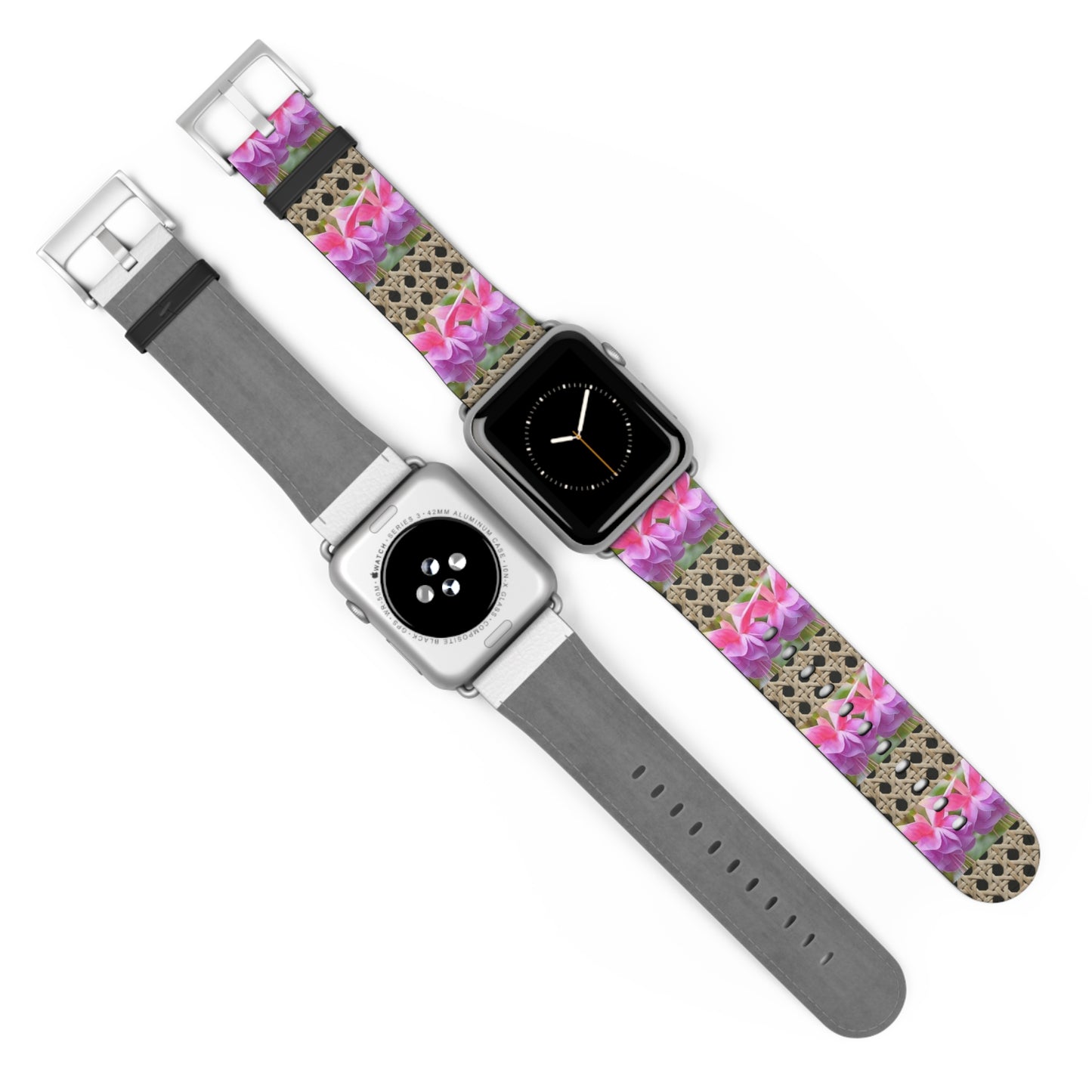 Apple Watch Band - Tropical Wicker and Two Fuchsias